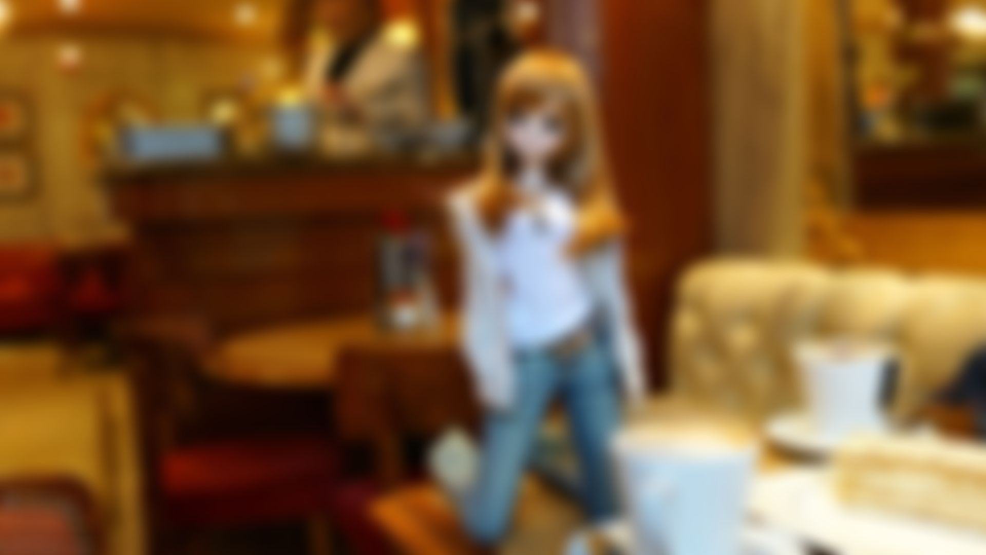 Mirai stopping at a cafe in Soho London