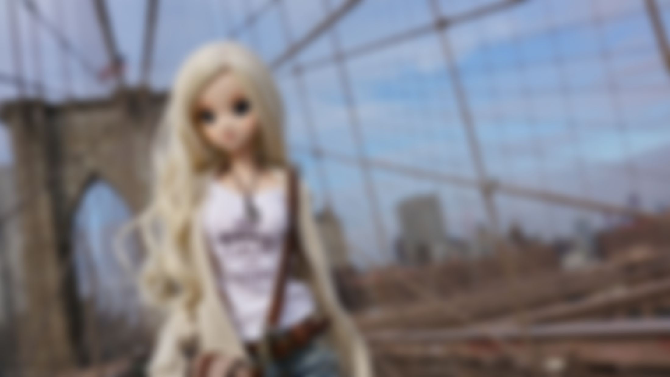 Melody Smart Doll taking in the sights at Brooklyn Bridge